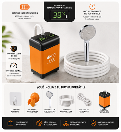HydroGo™ | Ducha Portátil Inteligente