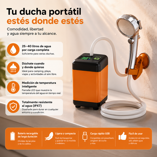 HydroGo™ | Ducha Portátil Inteligente