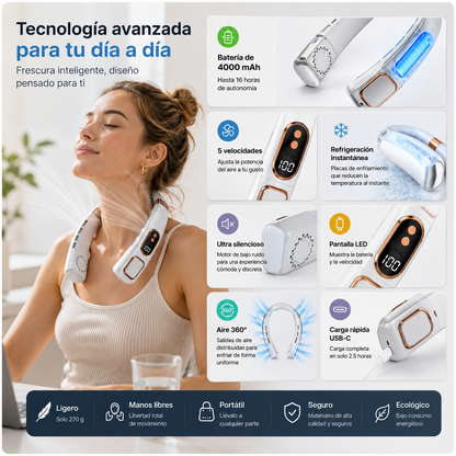 AirFlow™ | Ventilador de Cuello Inteligente